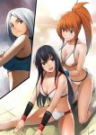  3girls artist_request bikini breasts cleavage highres kurojishi multiple_girls sekai_de_ichiban_tsuyoku_naritai! source_request swimsuit tank_top 