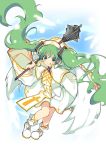  :p alteil alteil_battle_rpg alternate_costume cross green_eyes green_hair hatsune_miku long_hair mace official_art robe solo tongue tongue_out twintails very_long_hair vocaloid weapon yaegashi_nan 