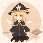  alternate_costume angel_wings blonde_hair broom hat kirisame_marisa shize_(coletti) solo touhou wings witch witch_hat xyxy0707 yellow_eyes 