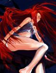  bare_legs bare_shoulders legs long_hair midriff original profile red_hair redhead solo yaku_(ziroken) 
