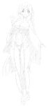  asama_tomo bodysuit breasts highres kyoukai_senjou_no_horizon large_breasts lineart long_hair monochrome x-sun 
