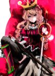  highres long_hair pink_hair pixiv_fantasia pixiv_fantasia_wizard_and_knight scabbard sheath sitting solo suikan sword weapon 