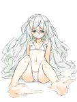  bikini blue_eyes character_request flat_chest kyoukai_senjou_no_horizon swimsuit vector_(artist) white_hair 