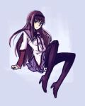  akemi_homura argyle argyle_legwear black_hair drawfag hairband high_heels imageboard_colors legs long_hair magical_girl mahou_shoujo_madoka_magica pantyhose pas_(paxiti) purple_eyes purple_hair shoes simple_background skirt solo violet_eyes 