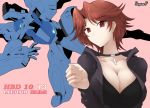  breasts cleavage haganef huge_breasts isumi_michiru jewelry kimi_ga_ita_kisetsu mecha muvluv muvluv_alternative necklace red_eyes red_hair redhead 