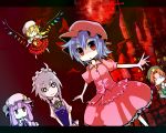  bad_id bat_wings blonde_hair blue_hair flandre_scarlet hong_meiling izayoi_sakuya multiple_girls orange_hair patchouli_knowledge purple_eyes purple_hair red_eyes remilia_scarlet shirofox silver_hair the_embodiment_of_scarlet_devil touhou violet_eyes wings 