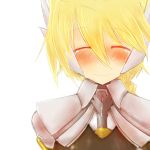  blonde_hair blush braid closed_eyes eyes_closed lambda-11 long_hair mame_daifuku smile tears 