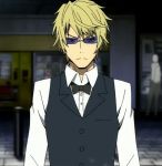  bartender blonde_hair durarara!! heiwajima_shizuo males suit sunglasses 