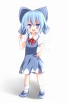  blue_eyes blue_hair cirno hair_ribbon ice ice_wings ribbon shize_(coletti) solo touhou wings xyxy0707 