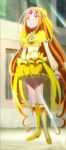  brooch circlet cure_muse cure_muse_(yellow) hair_ribbon highres jewelry long_hair orange_hair precure ribbon screencap shirabe_ako spoilers suite_precure twintails violet_eyes 