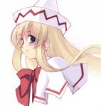  blonde_hair blue_eyes bust capelet face hat lily_white long_hair seo_tatsuya solo touhou 