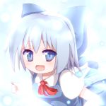  blue_eyes blue_hair cirno hair_ribbon ice ice_wings ribbon shize_(coletti) solo touhou wings xyxy0707 