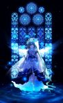  fantasy halo highres kano_(pixiv271651) long_hair original stained_glass wings 
