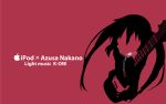 ipod k-on! kisoba nakano_azusa pink silhouette 
