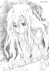 aisaka_taiga monochrome sketch tomioka_hiroshi toradora! 
