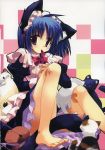   blush catgirl highres maid nekomimi scan short_hair skirt tail uniform  
