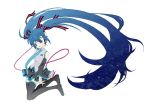  hatsune_miku solo thigh-highs twintails vocaloid white 