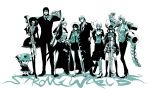  brook franky genderswap highres mogmahiru monkey_d_luffy monochrome nami nico_robin one_piece one_piece:_strong_world roronoa_zoro sanji simple_background tony_tony_chopper usopp white_background 