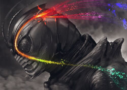  1boy antennae armor black_armor black_eyes black_helmet bug commentary_request compound_eyes from_side grasshopper helmet kamen_rider kamen_rider_black_sun kamen_rider_black_sun_(series) nomura_kyo profile solo tokusatsu upper_body 