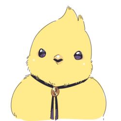  baby_animal bird character_request chick commentary_request cr-r cropped_legs looking_at_viewer lowres neck_ribbon no_humans open_mouth ribbon simple_background straight-on white_background yahari_ore_no_seishun_lovecome_wa_machigatteiru. 