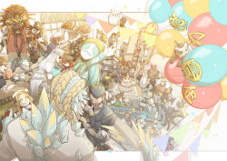  6+boys 6+girls absurdres aesop_carl aesop_carl_(banquet_butler) andrew_kreiss andrew_kreiss_(train_conductor) ann_(identity_v) ann_(white_truffle)_(identity_v) anniversary antonio_(identity_v) antonio_(ouroboros)_(identity_v) balloon bane_(identity_v) bane_perez bane_perez_(cerynitis'_bane) batty_(identity_v) beard bird black_gloves black_sclera blonde_hair bonbon_(identity_v) bonbon_(march_hare)_(identity_v) bottle bow bowtie braid brown_hair buck_teeth burke_lapadura burke_lapadura_(confined_dean) cake cape christina_(identity_v) closed_eyes clown_nose colored_sclera commentary_request confetti couch cup demi_bourbon demi_bourbon_(true_proof) drinking_glass earrings easel edgar_valden edgar_valden_(runaway) eli_clark eli_clark_(lunar_phase) emily_dyer emily_dyer_(rhizotomist) emma_woods emma_woods_(as_the_wind_blows) eyepatch facial_hair fan_wujiu fan_wujiu_(broken_blossoms) fiona_gilman fiona_gilman_(morgan_the_fairy) flower food fork freckles freddy_riley freddy_riley_(mr._bunny) ganji_gupta ganji_gupta_(lava_cake) glasses gloves goggles goggles_on_head green_eyes hat helena_adams helena_adams_(clerk) highres holding holding_bottle holding_cup holding_fork holding_plate holding_tray holy_key_(identity_v) identity_v jack_(golden_tentacle)_(identity_v) jack_(identity_v) jewelry jose_baden jose_baden_(basil) joseph_desaulniers joseph_desaulniers_(moonlight_gentleman) kevin_ayuso kevin_ayuso_(whiplash) kreacher_pierson kreacher_pierson_(deputy) laurel_crown layer_cake leo_beck leo_beck_(tame) luchino luchino_(crystalline)_(identity_v) luchino_(identity_v) lucky_guy lucky_guy_(maid_outfit) memory_(aging)_(identity_v) memory_(identity_v) mike_morton mike_morton_(cocoa_bean) mini_smiley_face mini_wu_chang miss_nightingale_(pet) multiple_boys multiple_girls naib_subedar naib_subedar_(parasite) nightmare_(abyss)_(identity_v) nightmare_(identity_v) nightmare_crystal_(identity_v) official_art one_eye_closed open_mouth orpheus_(identity_v) owl pennant percy_(conquer)_(identity_v) percy_(identity_v) pessimistic_will pessimistic_will_(gelato) philippe_(identity_v) philippe_(shower)_(identity_v) plate raion_tetete red-framed_eyewear red_flower red_gloves red_hair reticent_will reticent_will_(gelato) ridicule_will ridicule_will_(gelato) robbie_(identity_v) robbie_(wail)_(identity_v) sharp_teeth smile star_(symbol) teapot teeth the_will_brothers_(gelato)_(identity_v) the_will_brothers_(identity_v) thumbs_up top_hat tracy_reznik tracy_reznik_(candy_girl) translation_request tray vera_nair vera_nair_(crimson_bride) violetta_(floral_sacrifice)_(identity_v) violetta_(identity_v) white_bow white_bowtie white_hair william_ellis william_ellis_(bull_power) wine_glass yellow-framed_eyewear 
