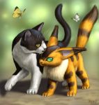  butterfly cat cat_focus claws ghibli kaze_no_tani_no_nausicaa matata-cat matataku no_humans realistic teto 