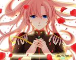  bad_id blue_eyes epaulettes petals pink_hair shoujo_kakumei_utena sword tenjou_utena weapon 