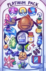  absurdres armor_fossil berry_(pokemon) blue_scarf bottle candy charburst choice_scarf coupon crystal evolution_stone feathers flower food fossil fruit gracidea great_ball heat_rock highres iron_ball_(pokemon) kelpsy_berry lightning_bolt_symbol lunar_feather master_ball max_potion metal_ball mushroom no_humans object_focus odd_keystone pinap_berry pink_flower poke_ball poke_radar pokemon pokemon_diamond/pearl/platinum protein_(pokemon) rare_candy razor_claw_(pokemon) revive_(pokemon) rock scarf star_piece_(pokemon) striped_clothes striped_scarf tamato_berry thunder_stone tiny_mushroom_(pokemon) ultra_ball unworn_scarf wrapped_candy 