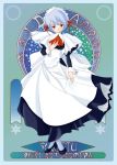  art_nouveau kotonomiya_yuki maid petticoat red_eyes ribbon short_hair smile suigetsu white_hair 