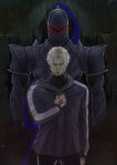  2ra2ra2rara armor berserker_(fate/zero) command_spell fate/stay_night fate/zero fate_(series) full_armor helmet hoodie male matou_kariya multiple_boys white_hair 