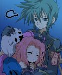  blush blush_stickers coat doll green_eyes green_hair hat long_hair noraring pink_hair sleeping sweat sync tales_of_(series) tales_of_the_abyss 