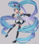  black_legwear blue_eyes blue_hair boots detached_sleeves fkey hatsune_miku highres jewelry long_hair looking_at_viewer necklace open_mouth pleated_skirt simple_background skirt solo thigh-highs thigh_boots thighhighs twintails very_long_hair vocaloid zettai_ryouiki 