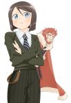  :&lt; beard black_hair blue_eyes blush bob_cut can&#039;t_be_this_cute can't_be_this_cute cape crossed_arms derivative_work facial_hair fate/stay_night fate/zero fate_(series) male multiple_boys necktie ore_no_imouto_ga_konna_ni_kawaii_wake_ga_nai parody red_eyes red_hair redhead rider_(fate/zero) ryouku short_hair simple_background type-moon waver_velvet white_background 