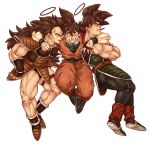  age_difference bandana bandanna bardock black_hair boots brother crossed_arms death dragon_ball dragon_ball_z dragonball dragonball_z family father father_and_son grin halo hug jumping long_hair male monkey_tail mouth_hold mugi3siki muscle open_mouth raditz siblings simple_background smile son son_gokuu spiked_hair spiky_hair tail white_background wristband 
