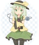  blush cat eyeball green_eyes green_hair hat heart kaenbyou_rin kaenbyou_rin_(cat) komeiji_koishi open_mouth pantyhose short_hair silver_hair skirt smile spirit sun_hat third_eye touhou yamase 