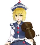  blonde_hair crescent hat instrument lunasa_prismriver silaso solo touhou violin yellow_eyes 