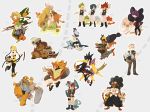  6+girls adeku_(pokemon) aloe_(pokemon) arty_(pokemon) axew cattleya_(pokemon) character_name conkeldurr corn_(pokemon) cowboy cowboy_hat cubchoo czes dark_skin dent_(pokemon) dotabata ducklett elite_four emolga everyone fraxure fuuro_(pokemon) giima_(pokemon) gym_leader hachiku_(pokemon) hat herdier iris_(pokemon) jellicent kamitsure_(pokemon) krokorok leavanny liepard multiple_boys multiple_girls panpour pansage pansear pantyhose pod_(pokemon) pokemon pokemon_(creature) pokemon_(game) pokemon_black_and_white pokemon_bw renbu_(pokemon) reuniclus salute shaga_(pokemon) shikimi_(pokemon) watchog western whirlipede yacon_(pokemon) 