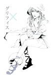  androgynous ankle_lace-up berserk cross-laced_footwear crossdressinging griffith high_heels hoodie long_hair male memento1113 monochrome scar shoes solo spot_color trap wavy_hair 
