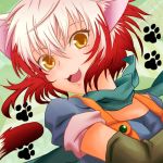  animal_ears cat_ears cat_tail face gloves kemonomimi_mode multicolored_hair nyaa87kinkabyo pascal paw_print red_hair redhead scarf shirt short_hair smile solo tail tales_of_(series) tales_of_graces two-tone_hair white_hair yellow_eyes 