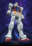  70s earth_federation english gundam highres mecha mobile_suit_gundam oldschool photorealistic realistic rx-78-2 science_fiction space star 