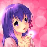  1girl fate/stay_night fate_(series) hair_ribbon long_hair matou_sakura nfr purple_hair ribbon violet_eyes 