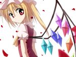  blonde_hair flandre_scarlet haiiro_(immature) hat petals red_eyes side_ponytail solo the_embodiment_of_scarlet_devil touhou wings 