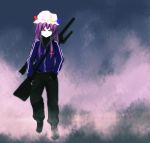 gun hat jacket onibi_(foxhound4185) patchouli_knowledge purple_hair touhou weapon 