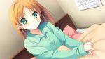  bed game_cg green_eyes kantoku minagawa_yuuhi orange_hair pajamas your_diary 
