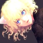  blonde_hair blue_eyes cat_ears curly_hair face fang hunter_x_hunter kayu lips looking_at_viewer nefelpitou solo 
