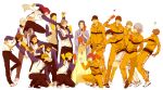  akutagawa_jirou atobe_keigo hagoita highres hiyoshi_wakashi kabaji_munehiro kirihara_akaya kuwahara_jackal male marui_bunta mukahi_gakuto multiple_boys niou_masaharu ootori_choutarou oshitari_yuushi paddle sanada_gen'ichirou sanada_genichirou shishido_ryou simple_background taki_haginosuke tennis_no_ouji-sama uniform yagyuu_hiroshi yanagi_renji yasai_(getsu) yukimura_seiichi 