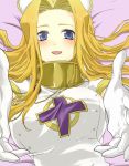  blue_eyes blush breasts cross gloves hat kosumo_(lila) long_hair mint_adenade outstretched_hand smile tales_of_(series) tales_of_phantasia white_gloves 