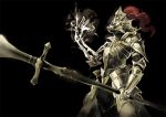  dark_souls dragon_slayer_ornstein full_armor helmet polearm red_hair spear tomasu weapon 