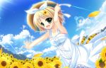  dress hat kagamine_rin summer_dress vocaloid white_dress 