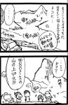  2girls :3 bald car comic inoue_jun'ichi keuma monochrome motor_vehicle mountain multiple_boys multiple_girls old_man old_woman open_mouth original ponytail real_life_insert sketch translated translation_request vehicle yue_(chinese_wife_diary) 